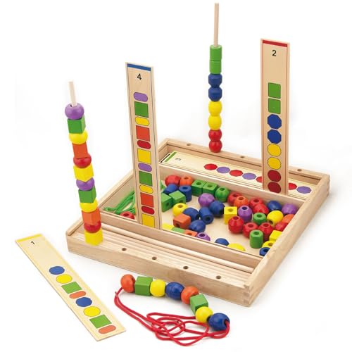 TikTakToo Formen und Farbensortierung Spiel Puzzle Perlen 104 Montessori Elemente Kindergartenqualität Tagesmutter von TikTakToo