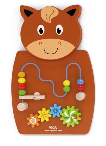 TikTakToo Motorikbrett Motorikwand Motorikbrett Montessori Sortieren Lernen, (Formen-Steckspiel, Motorikschleifen, 1-TLG), aus FSC-Holz, Wandmontage, mit verschiedenem Motorikspielzeug von TikTakToo