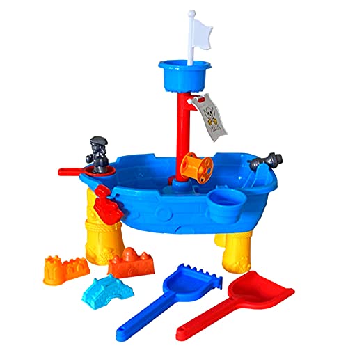 TikTakToo Sand- und Wassertisch Piratenschiff Badewannenspielzeug Badespielzeug für Kinder von TikTakToo