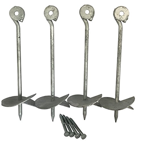 TikTakToo Verzinkter Bodenanker Erdanker 30cm - Spielplatzzubehör, Zeltanker (4er-Set) von TikTakToo