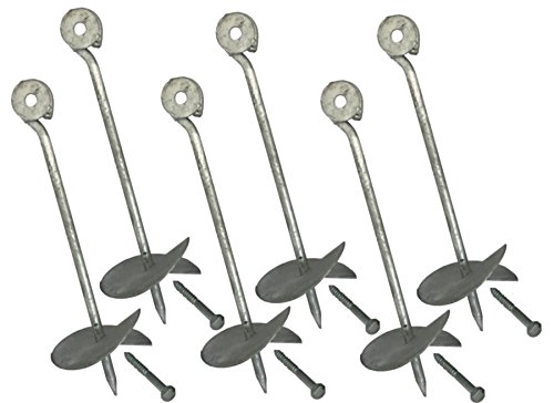 TikTakToo Verzinkter Bodenanker Erdanker 30cm - Spielplatzzubehör, Zeltanker (6er-Set) von TikTakToo