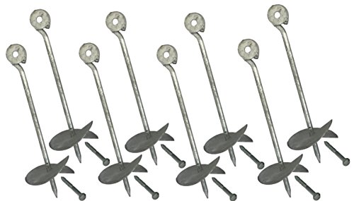 TikTakToo Verzinkter Bodenanker Erdanker 30cm - Spielplatzzubehör, Zeltanker (8er-Set) von TikTakToo