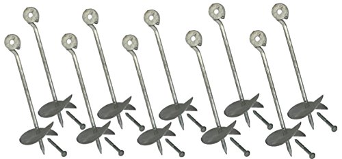 Verzinkter Bodenanker Erdanker 30cm - Spielplatzzubehör, Zeltanker (10er-Set) von TikTakToo