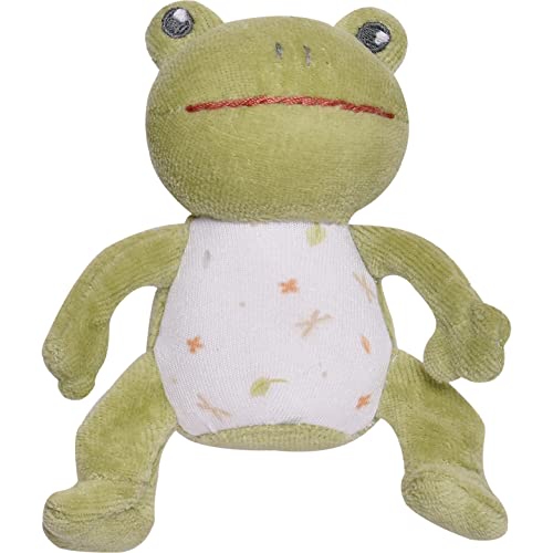 Tikiri 8573238 - Schüttelquietsche Frosch Gemba, Stoffpuppe, Spielzeug für Babys und Kinder ab 0+ Monaten, 12cm von Tikiri