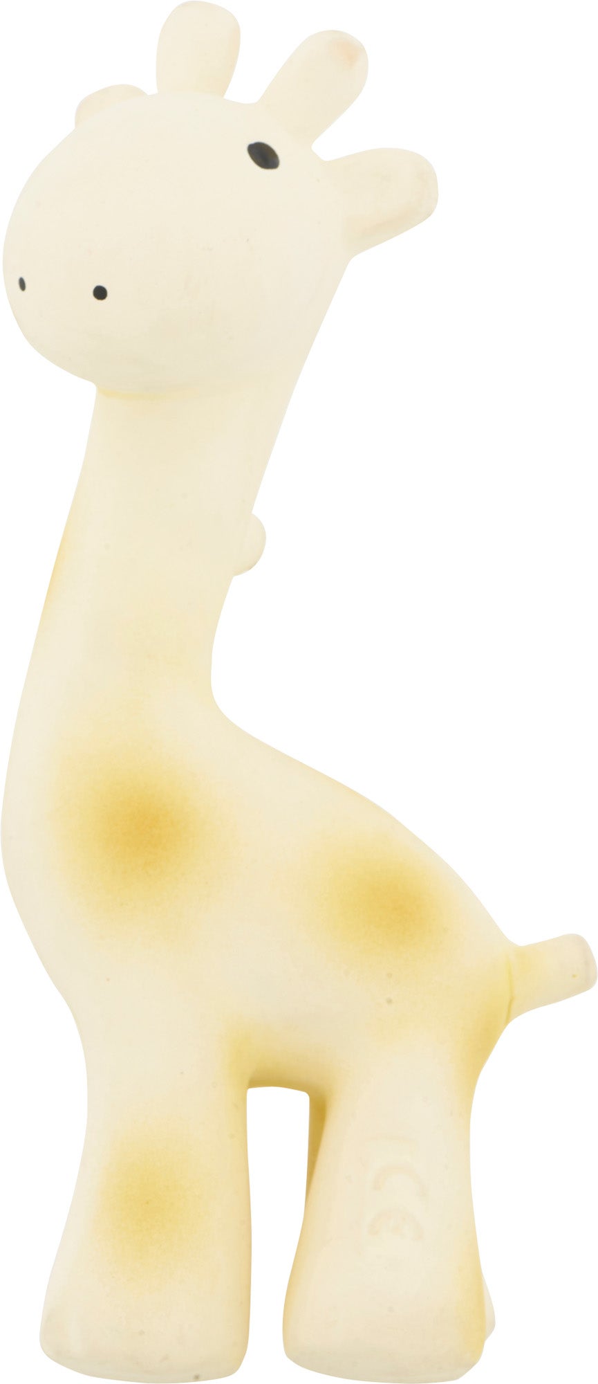 Tikiri Natural Rubber Giraffe Rassel, Gelb, Babyspielzeug von Tikiri