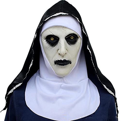 Tikoch Halloween Nonne Maske Horror Latex Masken Cosplay Mascarillas Valak Gesichtsmasken mit Kopfbedeckung Großhandel und Dropshipping, Einheitsgröße von Tikoch