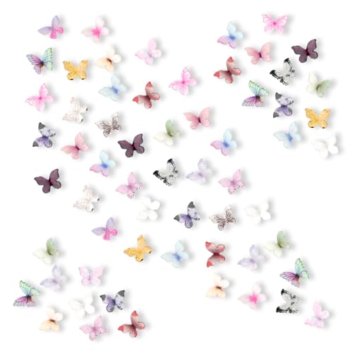 100 Stück Mikro Schmetterling Resin, Bunte Schmetterlinge Miniatur Deko, Miniatur Puppenhaus Zubehör, Miniaturgärten, Kunsthandwerk, Nagelkunst-Dekorationen 100 Stück Mikro Schmetterling Resin, Bunte Schmetterlinge Miniatur Deko, Miniatur Puppenhaus Zubehör, Miniaturgärten, Kunsthandwerk, Nagelkunst-Dekorationen von Tikplus