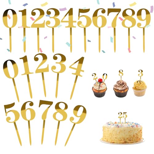 Cake Topper zahlen, 20 Stück Tortendeko Geburtstag Kuchenstecker, Topper Cupcake Zahlen 0-9, Nummer Kuchendekor Geburtstag, Kuchen Tortendeko für Jeden Alters Geburtstagsfeiern Hochzeit Cake Topper zahlen, 20 Stück Tortendeko Geburtstag Kuchenstecker, Topper Cupcake Zahlen 0-9, Nummer Kuchendekor Geburtstag, Kuchen Tortendeko für Jeden Alters Geburtstagsfeiern Hochzeit von Tikplus