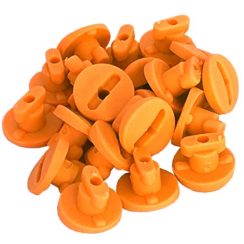 TikTakToo Moveandstic Rohrsicherungen Rohrverschluss Schliessriegel für Rohre oder Plattenknopf Plattenknöpfe Plattenschraube Plattensicherung (20 Rohrverschlüsse, orange) von TikTakToo