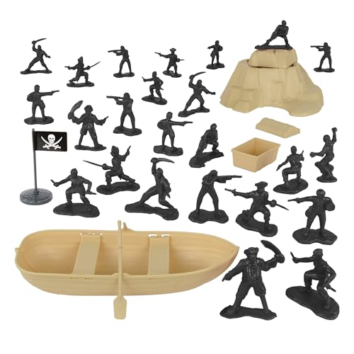Tim Mee Pirates of Treasure Island – Schwarze 28-teilige Kunststoff-Spielzeugfiguren Bootstruhe Tim Mee Pirates of Treasure Island – Schwarze 28-teilige Kunststoff-Spielzeugfiguren Bootstruhe von Tim Mee Toy
