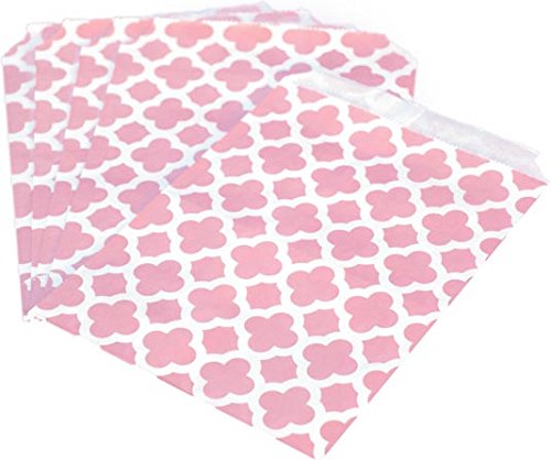 Tim Puce & 8126 Retro Papier Tasche x25, Rosa von Party Pro