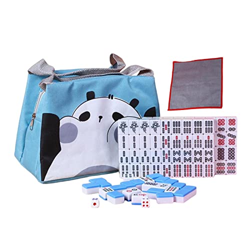 Chinesisches Mahjong Spielset mit 144 Spielsteinen, Würfeln für Jungen und Mädchen, Erwachsene, Blau, 26 mm Chinesisches Mahjong Spielset mit 144 Spielsteinen, Würfeln für Jungen und Mädchen, Erwachsene, Blau, 26 mm von Timcryxient