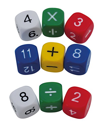 TimeTEX Set Mathe-Würfel mit den Zahlen 1-12 und Rechenzeichen - 10 Würfel - aus Kunststoff - 16 mm - 93559 TimeTEX Set Mathe-Würfel mit den Zahlen 1-12 und Rechenzeichen - 10 Würfel - aus Kunststoff - 16 mm - 93559 von TimeTEX