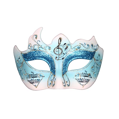 Maskerade Maske Vintage Elegant Musikmaske Unisex Venezianische Masken Karneval Fasching Kostüm Halloween Weihnachten Zubehör für Cosplay Tanz Ball Party Abschlussball von TinaDeer