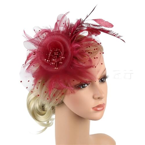 Federleichte gefiederte Brautdekoration mit bequemer für Hochzeit, Renntag, Event, Feder-Haarschmuck für die Braut Federleichte gefiederte Brautdekoration mit bequemer für Hochzeit, Renntag, Event, Feder-Haarschmuck für die Braut von TingHaoO