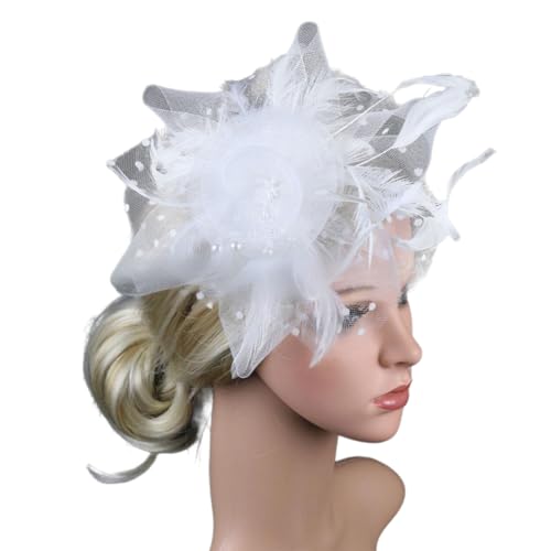 Federleichte gefiederte Brautdekoration mit bequemer für Hochzeit, Renntag, Event, Feder-Haarschmuck für die Braut Federleichte gefiederte Brautdekoration mit bequemer für Hochzeit, Renntag, Event, Feder-Haarschmuck für die Braut von TingHaoO