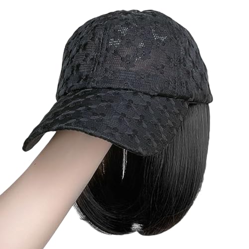 Perücken-Haarnetz-Hut, modisch, verstellbar, Baseballmütze mit natürlichen Perücken, Cosplay, Verkleidungszubehör, Party, schnelle Frisur von TingHaoO