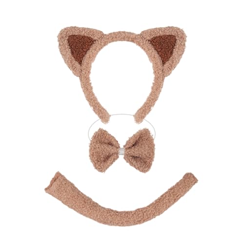 TingHaoO 1/3 Katzenkostüme, Tier-Cosplay-Kostüme, Katzenohren, Stirnband, Fliege, Schwanz, Halloween, Tier-Kostüm, Zubehör-Set TingHaoO 1/3 Katzenkostüme, Tier-Cosplay-Kostüme, Katzenohren, Stirnband, Fliege, Schwanz, Halloween, Tier-Kostüm, Zubehör-Set von TingHaoO