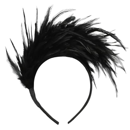 TingHaoO Feder-Kopfbedeckung mit hellen Farben für Themen, Veranstaltungen, Versammlungen, biegbarer Haarreif für Karneval, Festival, Feier, Feder-Haarband für Kostüme von TingHaoO