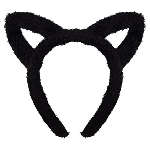 TingHaoO Katzenohren Stirnband Plüsch Schwanz Schleifen Krawatte Katzen Gesicht Aufkleber Lovely Katzen Kostüm Set für Geburtstag Halloween Cosplay Party von TingHaoO