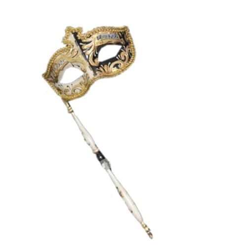 TingHaoO Maskerade mit Haltestab Halloween Kostüm Venezianer Karneval Karneval für Party von TingHaoO