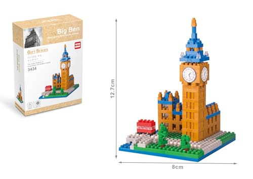 Big Ben London Wahrzeichen Modell LNO Micro-Bricks Bausteine von Tinisu