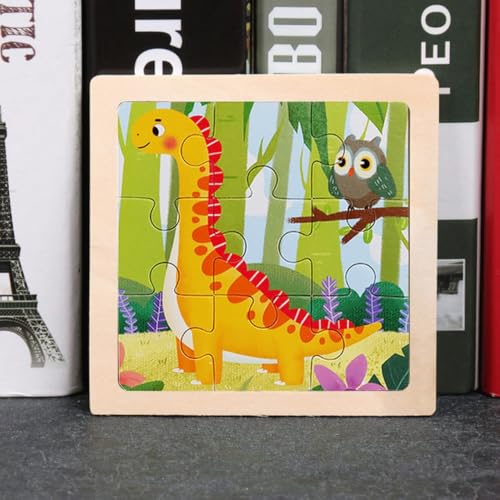 Kinder Baby Holz Dino Puzzle Cartoon Dinosaurier 9 Teile Puzzle Kinder Baby Holz Dino Puzzle Cartoon Dinosaurier 9 Teile Puzzle von Tinisu