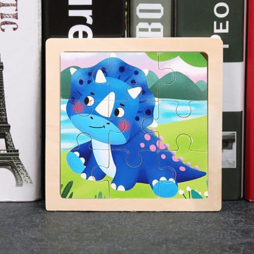 Kinder Baby Holz Puzzle Cartoon Dino Triceratops 9 Teile Puzzle Kinder Baby Holz Puzzle Cartoon Dino Triceratops 9 Teile Puzzle von Tinisu