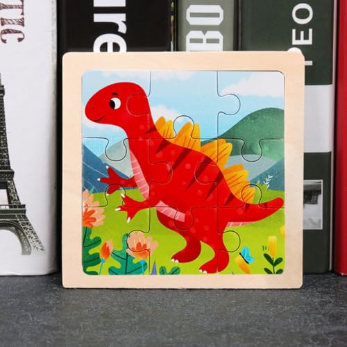 Kinder Baby Holz Puzzle Cartoon Dinosaurier 9 Teile Puzzle Kinder Baby Holz Puzzle Cartoon Dinosaurier 9 Teile Puzzle von Tinisu