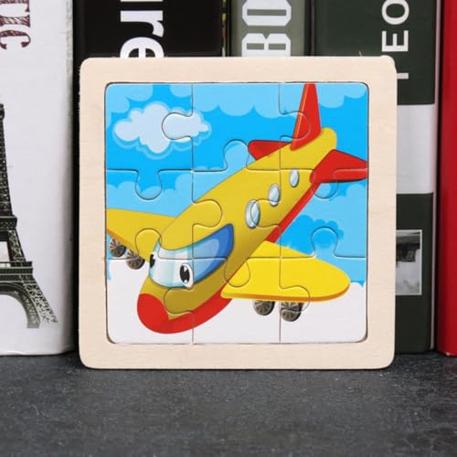 Kinder Baby Holz Puzzle Cartoon Flugzeug 9 Teile Puzzle Kinder Baby Holz Puzzle Cartoon Flugzeug 9 Teile Puzzle von Tinisu