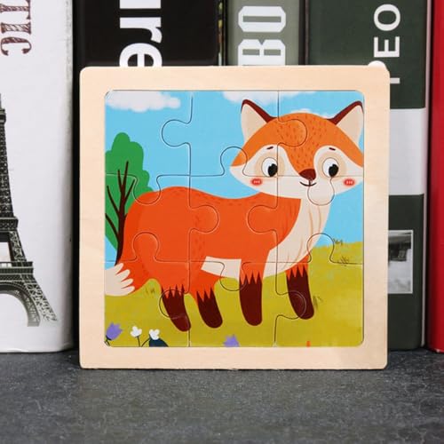Kinder Baby Holz Puzzle Cartoon Fuchs 9 Teile Puzzle Kinder Baby Holz Puzzle Cartoon Fuchs 9 Teile Puzzle von Tinisu