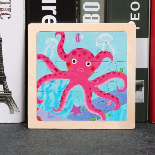 Kinder Baby Holz Puzzle Cartoon Tintenfisch Oktopus 9 Teile Puzzle Kinder Baby Holz Puzzle Cartoon Tintenfisch Oktopus 9 Teile Puzzle von Tinisu