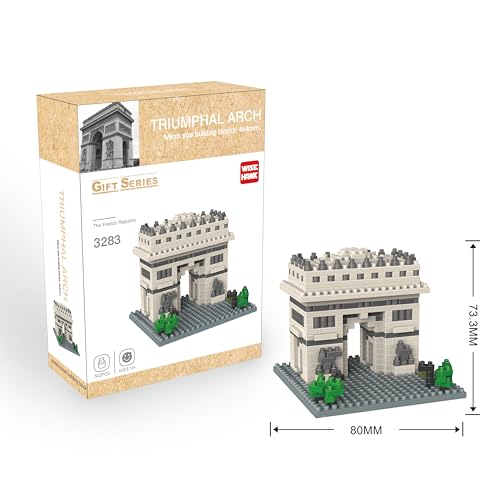Tinisu Arc de Triomphe Paris Wahrzeichen Modell LNO Micro-Bricks Bausteine von Tinisu