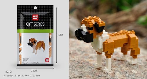 Tinisu Boxer Hund Figur Bausteine Modell LNO Micro-Bricks von Tinisu