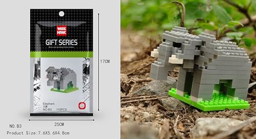 Tinisu Elefant Figur Bausteine Modell LNO Micro-Bricks von Tinisu