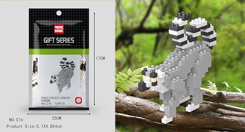 Tinisu Lemur Figur Bausteine Modell LNO Micro-Bricks von Tinisu