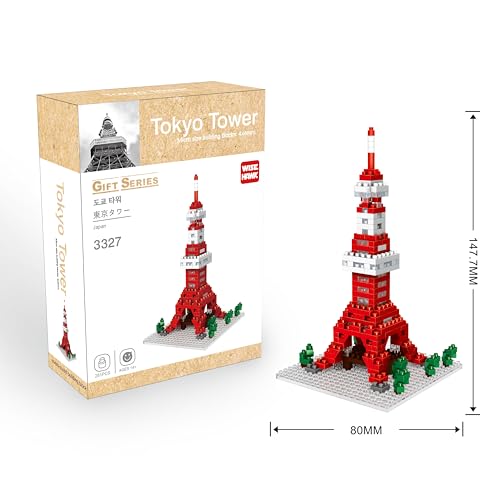 Tinisu Tokyo Tower Wahrzeichen Modell LNO Micro-Bricks Bausteine von Tinisu
