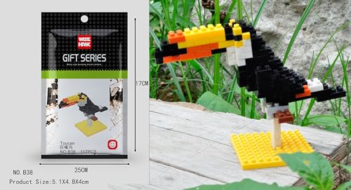 Tukan Figur Bausteine Modell LNO Micro-Bricks von Tinisu