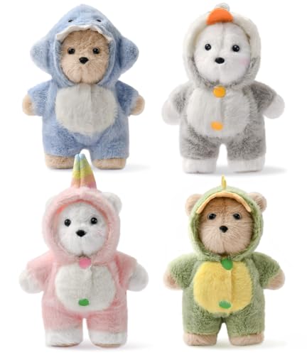 Schlüsselanhänger Plüsch Bär Kuscheltier 14 cm Einhorn, Dinosaurier, Hai, Pinguin Designs Anhänger Tasche Bag Charm Party Mitgebsel Plüschpuppen Spielzeug Geschenk für Kinder Mädchen Jungen(4 pcs) Schlüsselanhänger Plüsch Bär Kuscheltier 14 cm Einhorn, Dinosaurier, Hai, Pinguin Designs Anhänger Tasche Bag Charm Party Mitgebsel Plüschpuppen Spielzeug Geschenk für Kinder Mädchen Jungen(4 pcs) von TinkerPlay