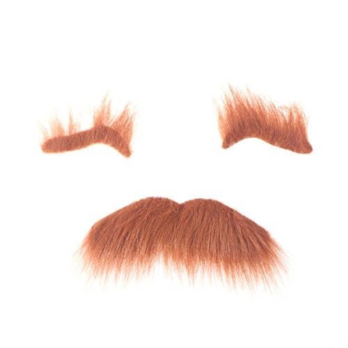 Tinksky Künstlicher Bart Augenbrauen selbstklebend Halloween Fancy Karneval Kostüm Zubehör (Braun) von Tinksky
