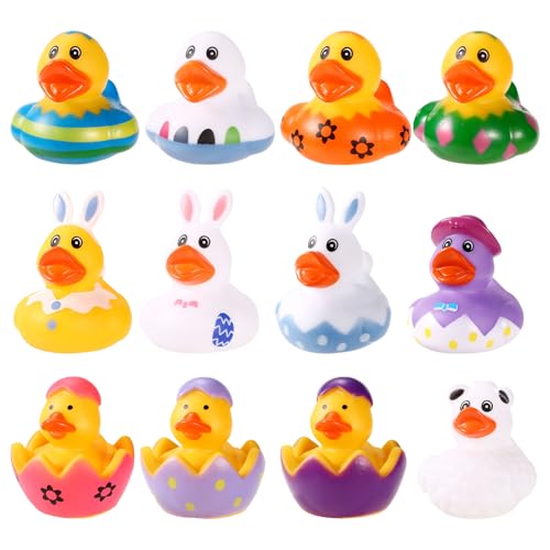 12St Oster Gummienten, Mini Osterhasen Gummienten Badespielzeug Enten für Kinder Gummiente Spielzeug Süß Badewannen Spielzeug Enten zum Füllen von Osterkörbchen Partygeschenke 12St Oster Gummienten, Mini Osterhasen Gummienten Badespielzeug Enten für Kinder Gummiente Spielzeug Süß Badewannen Spielzeug Enten zum Füllen von Osterkörbchen Partygeschenke von Tinoaly