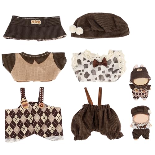 2 Sets Gestrickte Puppenkleidung, Outfits im Western Cowboy Stil Exquisite Süße Kleidungsaccessoires für 17cm Puppe 2 Sets Gestrickte Puppenkleidung, Outfits im Western Cowboy Stil Exquisite Süße Kleidungsaccessoires für 17cm Puppe von Tinoaly