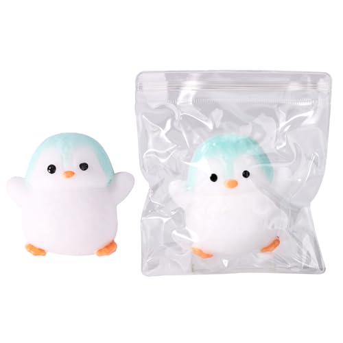 2 Stück Taba Squishy Pinguin Spielzeug, Weiches Pinguin Stress Spielzeug aus TPR in Tierform Neuartiges Spielzeug für Weihnachts und Geburtstagsgeschenk Dekoration (Blau-Weiß) von Tinoaly