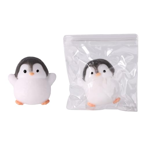 2 Stück Taba Squishy Pinguin Spielzeug, Weiches Pinguin Stress Spielzeug aus TPR in Tierform Neuartiges Spielzeug für Weihnachts und Geburtstagsgeschenk Dekoration (Schwarz und Weiß) von Tinoaly