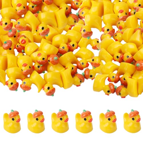 50 Stück Mini-Kürbisenten aus Kunstharz, Herbstthema Miniatur Enten Niedlich Tierfiguren aus Kunstharz für Herbstpartys Halloween Erntedankfest Dekorationsgeschenke 50 Stück Mini-Kürbisenten aus Kunstharz, Herbstthema Miniatur Enten Niedlich Tierfiguren aus Kunstharz für Herbstpartys Halloween Erntedankfest Dekorationsgeschenke von Tinoaly