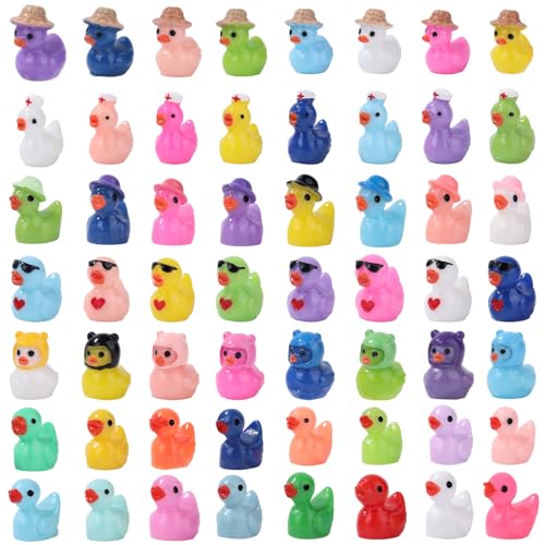 56 Stück Mini Enten aus Kunstharz, Bunte Miniatur Entenfiguren Dekorationszubehör für Kleine Tiere Geeignet für Feengärten Kleine Landschaftsornamente Geschenke 56 Stück Mini Enten aus Kunstharz, Bunte Miniatur Entenfiguren Dekorationszubehör für Kleine Tiere Geeignet für Feengärten Kleine Landschaftsornamente Geschenke von Tinoaly