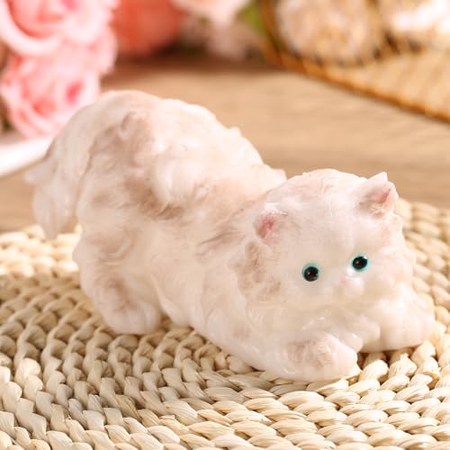 Süßes Katzen Quetschspielzeug, Weiches Entspannendes Tier Fidget Spielzeug Lustige Sensorische Spielzeuge für Erwachsene Kinder Katzenliebhaber Geschenke Party Mitgebsel (Braun) von Tinoaly