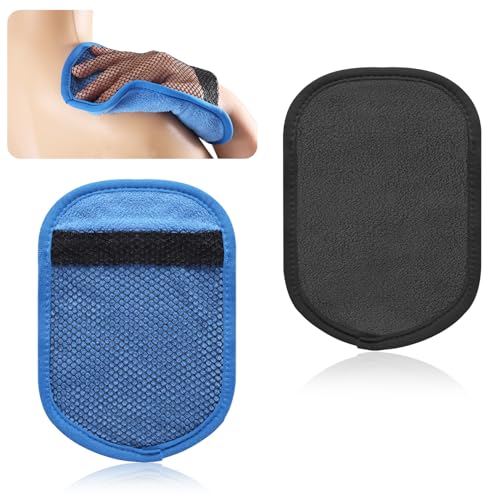 Tinoaly 2stk Sandentferner für Strand, Weiche Hautfreundliche Sandreinigungshandschuhe aus Korallenfleece Atmungsaktive Abwischtasche/-Beutel für den Strandurlaub und die Ferien am Meer von Tinoaly