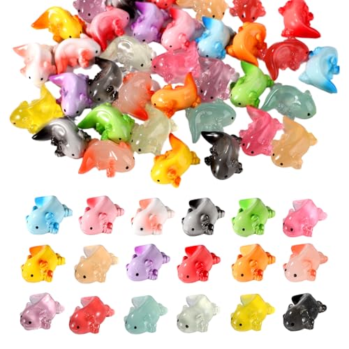 Tinoaly 36St Axolotl Mini Harz Figuren, Leuchtet im Dunkeln Miniatur Axolotl Figur Kleine Tiere Harz Leuchtende Ornamente für Heimwerkerarbeiten Puppenhaus Garten Landschaftsdekor Tinoaly 36St Axolotl Mini Harz Figuren, Leuchtet im Dunkeln Miniatur Axolotl Figur Kleine Tiere Harz Leuchtende Ornamente für Heimwerkerarbeiten Puppenhaus Garten Landschaftsdekor von Tinoaly