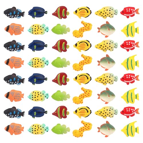 Tinoaly 48 Stück Tropische Fischspielzeuge aus Kunststoff, Mini Fischspielzeug Verschiedene Figuren Kleiner Meeresbewohner für Partys Lernspiele und Dekorationen für Kinder Tinoaly 48 Stück Tropische Fischspielzeuge aus Kunststoff, Mini Fischspielzeug Verschiedene Figuren Kleiner Meeresbewohner für Partys Lernspiele und Dekorationen für Kinder von Tinoaly